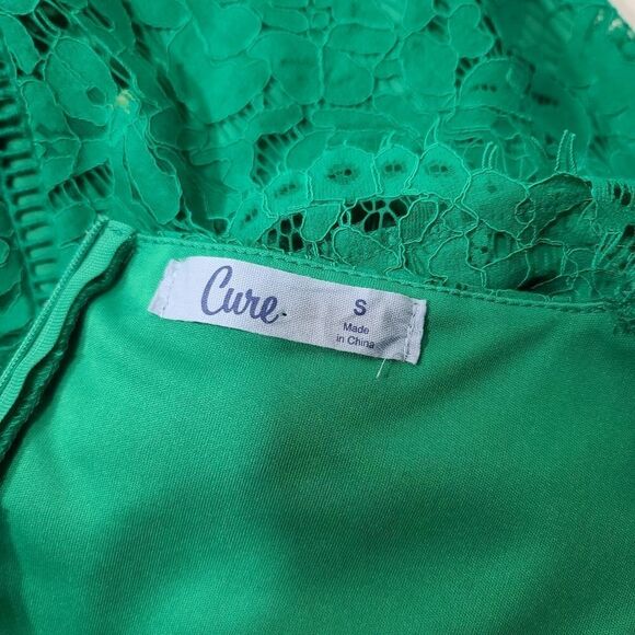 Cure Green Hi-low Lace Women's Dress - Picture 7 of 8